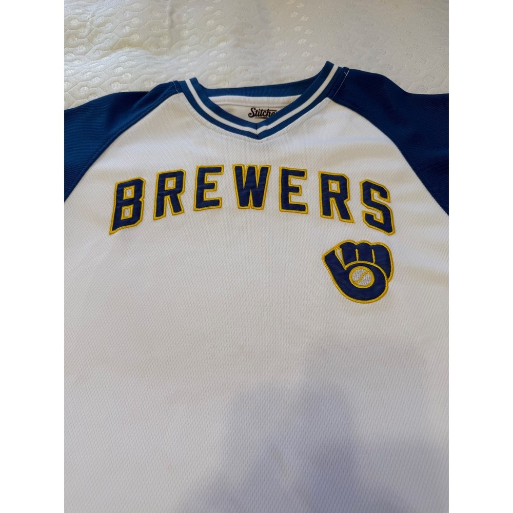 Milwaukee Brewers‎ Baseball Jersey Cooperstown Collection MLB Merchandise Large - Picture 2 of 4